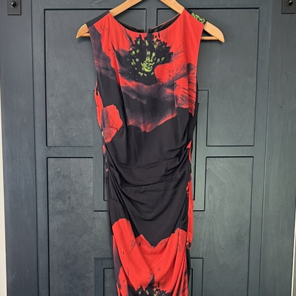 Nicole Miller Women's Sleeveless Dress - Size 4, Dramatic Floral Pattern